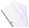 Exacompta Index 1-20 A4 Extra Wide 160gsm Card White with White Mylar Tabs - MWD1-20Z-EW - ONE CLICK SUPPLIES