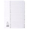 Exacompta Index A-Z A4 160gsm Card White with White Mylar Tabs - MWDA-ZZ - ONE CLICK SUPPLIES