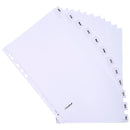 Exacompta Index Jan-Dec A4 160gsm Card White with White Mylar Tabs - MWDJ-DZ - ONE CLICK SUPPLIES