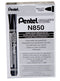 Pentel N850 Permanent Marker Bullet Tip 2.1mm Line Black (Pack 12) - N850-AE - ONE CLICK SUPPLIES