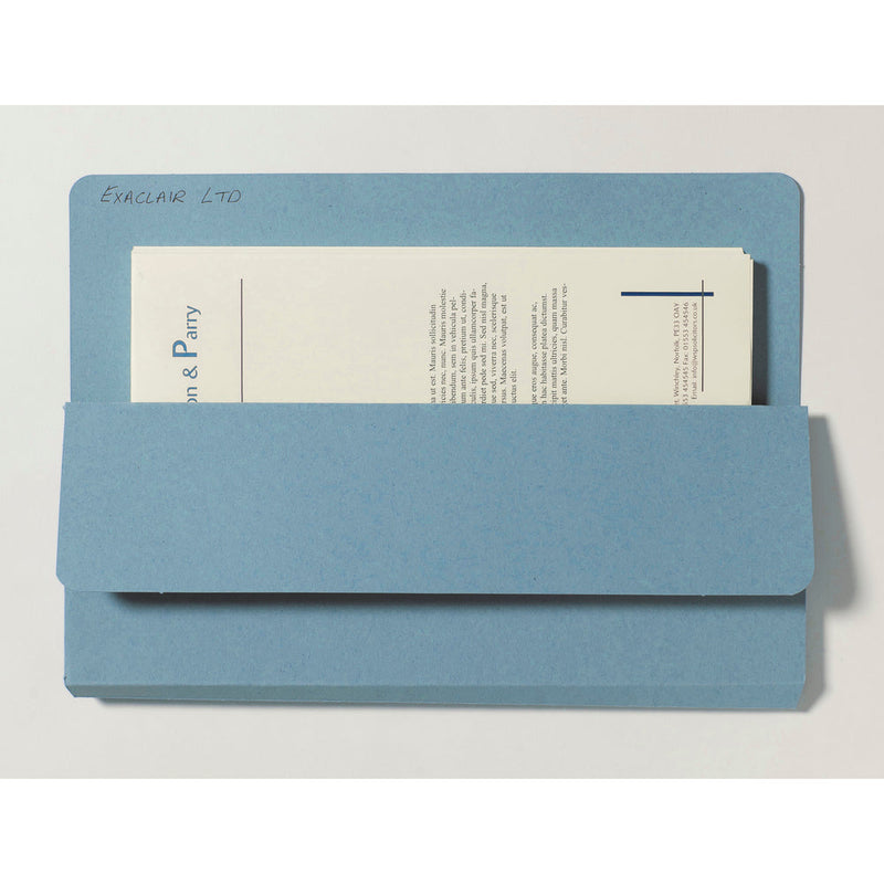 Guildhall Open Top Wallet Manilla Foolscap 315gsm Blue (Pack 50) - OTW-BLUZ - ONE CLICK SUPPLIES