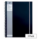 Pukka Pad Black A4 Polypropylene Jotta Notebook Pack of 3 - ONE CLICK SUPPLIES