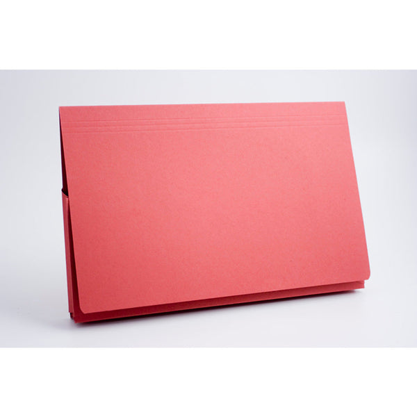 Guildhall Document Wallet Manilla Full Flap Foolscap 315gsm Red (Pack 50) - PW2-REDZ - ONE CLICK SUPPLIES