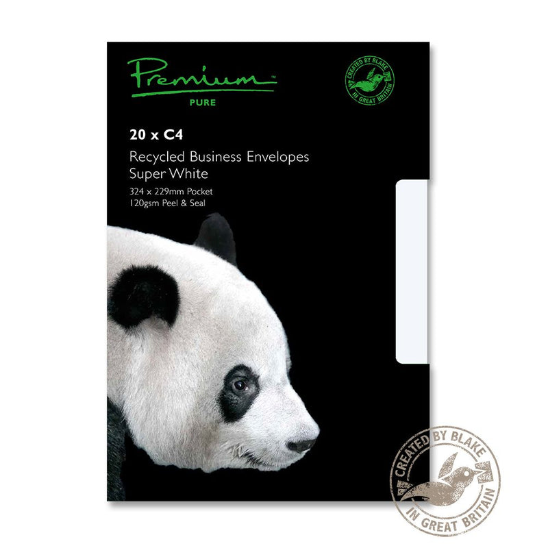 Blake Premium Pure Pocket Envelope C4 Peel and Seal Plain 120gsm Super White Wove (Pack 20) - RP84653 - ONE CLICK SUPPLIES