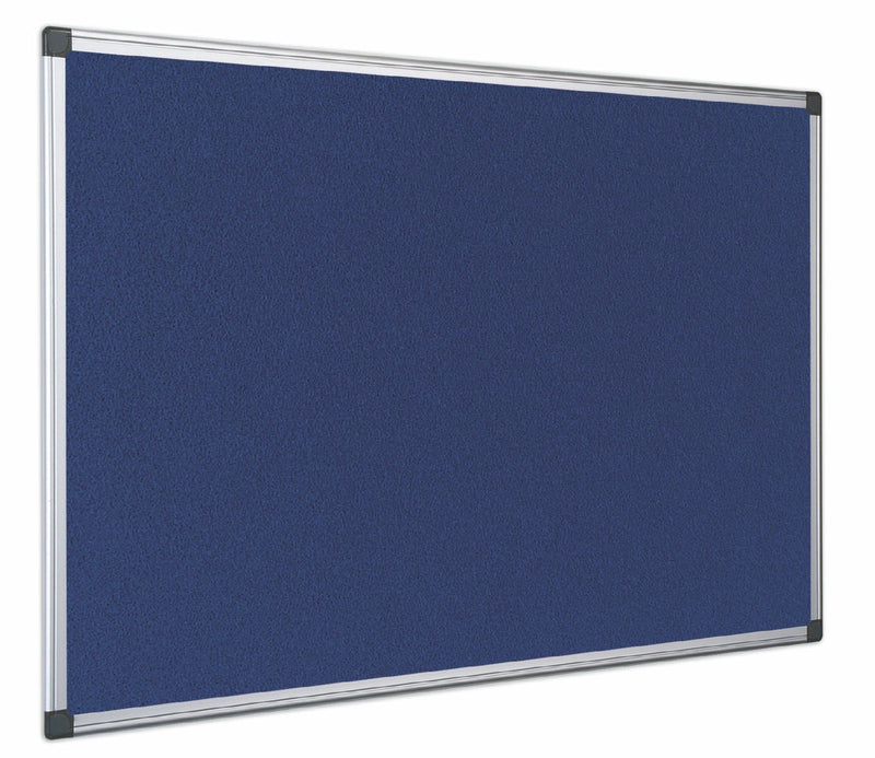 Bi-Office Maya Fire Retardant Blue Felt Noticeboard Aluminium Frame 1200x900mm - SA0501170 - ONE CLICK SUPPLIES