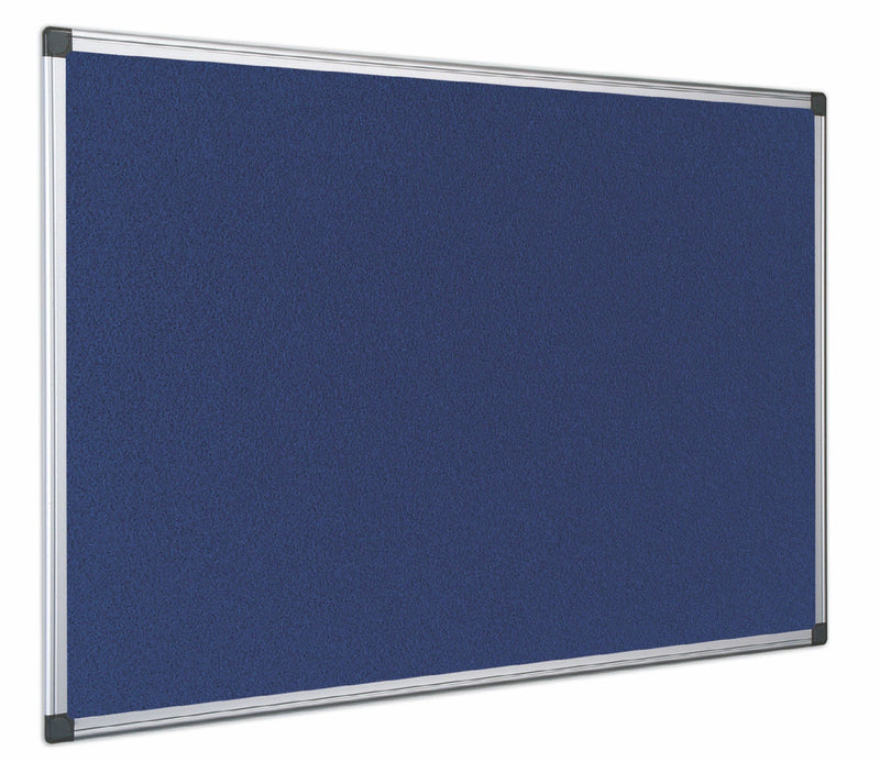 Bi-Office Maya Fire Retardant Blue Felt Noticeboard Aluminium Frame 2400x1200mm - SA2101170 - ONE CLICK SUPPLIES