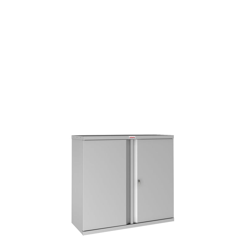 Phoenix SCL Series 2 Door 1 Shelf Steel Storage Cupboard in Grey with Key Lock SCL0891GGK - ONE CLICK SUPPLIES