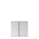 Phoenix SCL Series 2 Door 1 Shelf Steel Storage Cupboard in Grey with Key Lock SCL0891GGK - ONE CLICK SUPPLIES