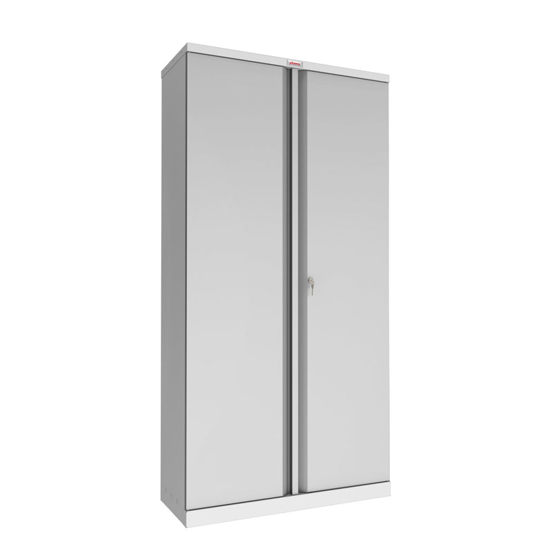 Phoenix SCL Series 2 Door 4 Shelf Steel Storage Cupboard in Grey with Key Lock SCL1891GGK - ONE CLICK SUPPLIES