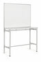 Bi-Office Desk with Magnetic Laquered Steel Whiteboard 1200x900mm Silver - SD162606 - ONE CLICK SUPPLIES