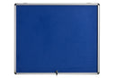 Bi-Office Fire Retardant Blue Felt Lockable Noticeboard Display Case 8 x A4 924x653mm - ST350101150 - ONE CLICK SUPPLIES