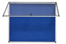 Bi-Office Fire Retardant Blue Felt Lockable Noticeboard Display Case 8 x A4 924x653mm - ST350101150 - ONE CLICK SUPPLIES