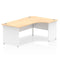 Dynamic Impulse 1800mm Right Crescent Desk Maple Top White Panel End Leg TT000116 - ONE CLICK SUPPLIES