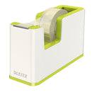 Leitz 53641054 Tape Dispenser, Heavy Base with Tape, Wow Range, Pearl White/Green - ONE CLICK SUPPLIES