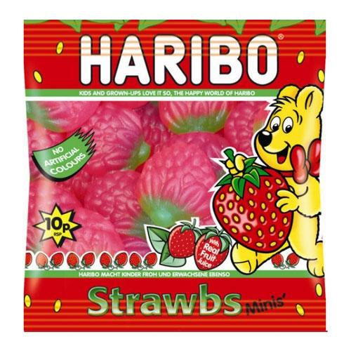 Haribo Mini 16g Giant Strawb's Gone Mini 100’s