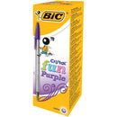 Bic Cristal Fun Ballpoint Pen Large Purple (Pack of 20) 929055 - ONE CLICK SUPPLIES