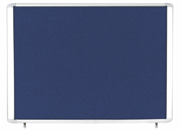 Bi-Office Outdoor Blue Felt Lockable Noticeboard Display Case 8 x A4 978x670mm - VT350607760 - ONE CLICK SUPPLIES