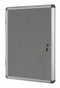 Bi-Office Enclore Grey Felt Lockable Noticeboard Display Case 9 x A4 720x981mm - VT630103150 - ONE CLICK SUPPLIES