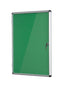 Bi-Office Enclore Green Felt Lockable Noticeboard Display Case 20 x A4 1160x1288mm - VT740102150 - ONE CLICK SUPPLIES