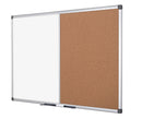 Bi-Office Maya Combination Board Cork/Magnetic Whiteboard Aluminium Frame 900x600mm - XA0303170 - ONE CLICK SUPPLIES