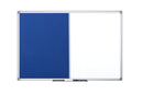 Bi-Office Maya Combination Board Blue Felt/Magnetic Whiteboard Aluminium Frame 900x600mm - XA0322170 - ONE CLICK SUPPLIES