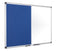 Bi-Office Maya Combination Board Blue Felt/Magnetic Whiteboard Aluminium Frame 900x600mm - XA0322170 - ONE CLICK SUPPLIES