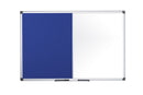 Bi-Office Maya Combination Board Blue Felt/Magnetic Whiteboard Aluminium Frame 1200x900mm - XA0522170 - ONE CLICK SUPPLIES