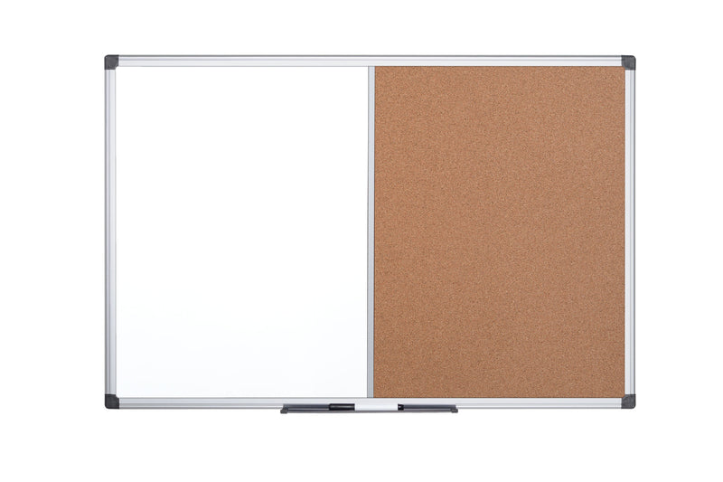 Bi-Office Maya Combination Board Cork/Non Magnetic Whiteboard Aluminium Frame 1800x1200mm - XA2702170 - ONE CLICK SUPPLIES