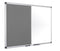 Bi-Office Maya Combination Board Grey Felt/Non Magnetic Whiteboard Aluminium Frame 1800x1200mm - XA2720170 - ONE CLICK SUPPLIES